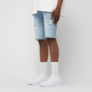 2Y STUDIOS Victor Ripped Slim Fit Shorts mężczyźni Krótkie spodenki niebieski rozmiar Odzież