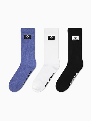 3-Pack Skarpetek Stacked Patch Crew Converse