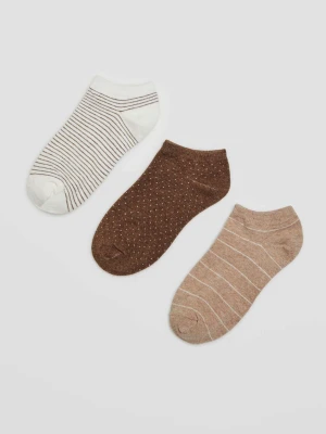 3 pack skarpetek w paski i kropki Moodo