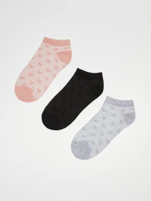 3 pack skarpetek w serduszka Moodo