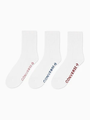 3‑Pack Wordmark Half‑Crew Socks Converse