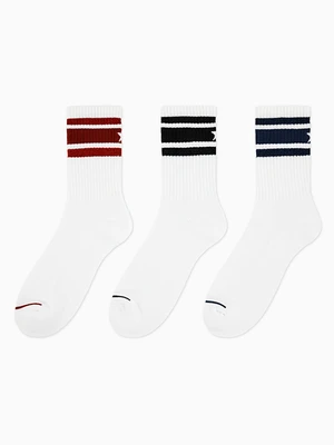 3-Pak Skarpetek High Shine Stripe Half Crew Converse