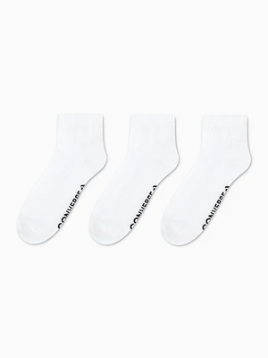 3-Pak Skarpetek Wordmark Quarter Converse Biały