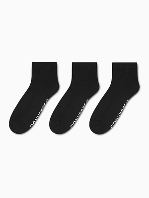 3-Pak Skarpetek Wordmark Quarter Converse Czarny
