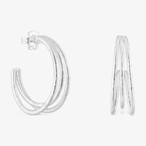 32-Milimetrowe Srebrne Kolczyki Kreolki Duna - Tous