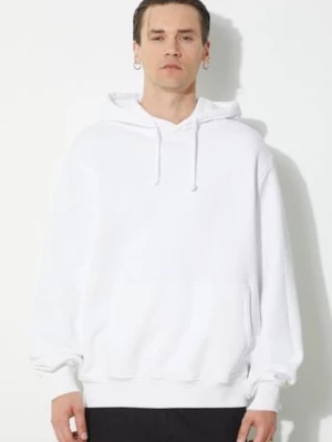 424 bluza bawełniana Alias Hoodie męska kolor biały z kapturem gładka FF4SMF01AP-JE375.064