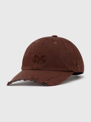 424 czapka z daszkiem Distressed Baseball Hat kolor brązowy gładka FF4SMY01CP-TE003.770