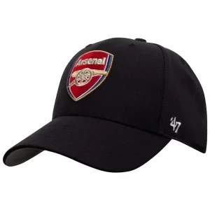 47 Brand Arsenal FC MVP Cap EPL-MVP30WBV-BK, Męskie, Czarne, czapki z daszkiem, bawełna, rozmiar: One size