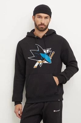 47 brand bluza NHL San Jose Sharks męska kolor czarny z kapturem z nadrukiem HH022PEMIBR546611JK