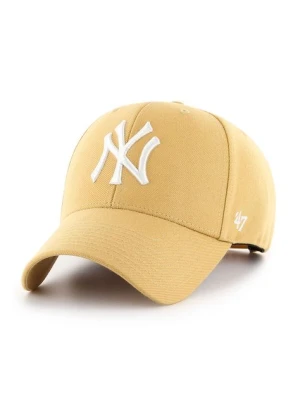 47 brand czapka MLB New York Yankees kolor beżowy z aplikacją