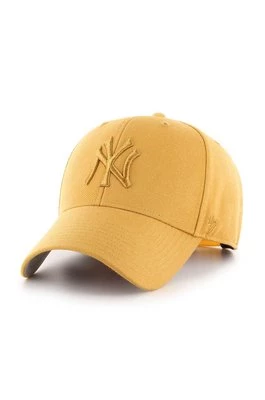 47 brand Czapka MLB New York Yankees kolor żółty z aplikacją B-MVPSP17WBP-WEA