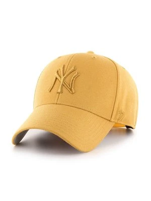 47 brand Czapka MLB New York Yankees kolor żółty z aplikacją B-MVPSP17WBP-WEA