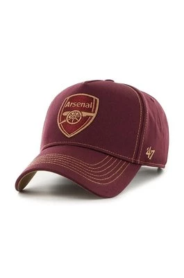 47 brand czapka z daszkiem bawełniana Arsenal FC kolor bordowy z aplikacją EPL-CONDT30GWS-KM