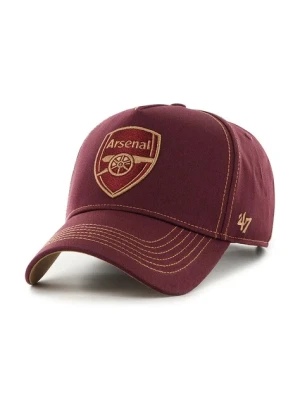 47 brand czapka z daszkiem bawełniana Arsenal FC kolor bordowy z aplikacją EPL-CONDT30GWS-KM