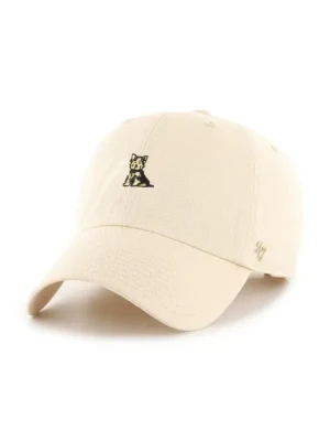 47 brand czapka z daszkiem bawełniana Dog Base Runner Icon kolor beżowy gładka XX-BSRIC1411GWS-NTJ