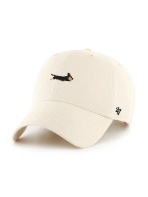 47 brand czapka z daszkiem bawełniana Dog Base Runner Icon kolor beżowy XXD-BSRIC14GWS-NT