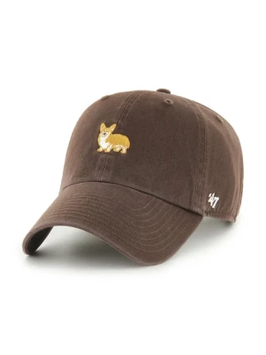 47 brand czapka z daszkiem bawełniana Dog Base Runner Icon kolor brązowy XXD-BSRIC13GWS-BW