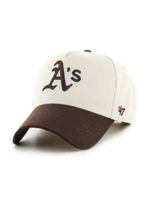 47 brand czapka z daszkiem bawełniana MLB Athletics Sure Shot kolor beżowy BCPTN-MDTTC18GWP-BN08