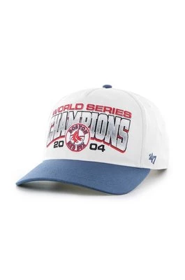 47 brand czapka z daszkiem bawełniana MLB Boston Red Sox kolor biały z aplikacją BCWS-ARCHH02CTP-WH04