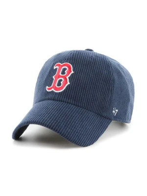 47 brand czapka z daszkiem bawełniana MLB Boston Red Sox kolor granatowy z aplikacją B-THCKC02EWS-NY