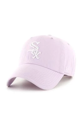 47 brand czapka z daszkiem bawełniana MLB Chicago White Sox kolor fioletowy z aplikacją B-NLRGW06GWS-YX