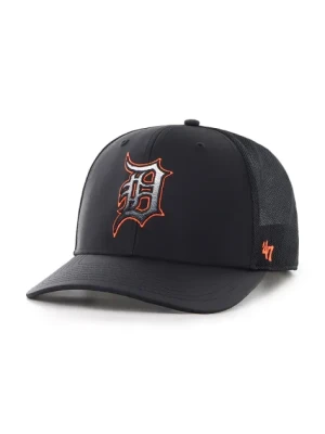 47 brand czapka z daszkiem bawełniana MLB Detroit Tigers kolor czarny gładka B-VOLCT09BBP-BKA