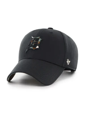 47 brand czapka z daszkiem bawełniana MLB Detroit Tigers kolor czarny z aplikacją B-DGTSM09CTP-BK