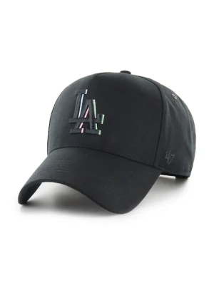 47 brand czapka z daszkiem bawełniana MLB LA Dodgers kolor czarny z aplikacją B-PRPDT12GWP-BK