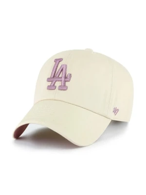 47 brand czapka z daszkiem bawełniana MLB Los Angeles Dodgers beżowy