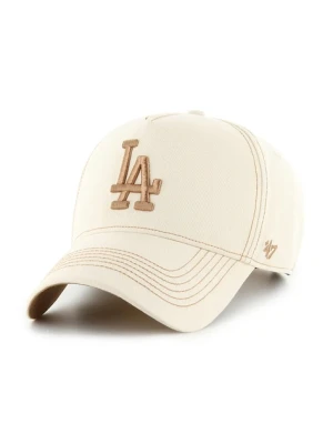 47 brand czapka z daszkiem bawełniana MLB Los Angeles Dodgers kolor beżowy B-CONDT12GWS-NT