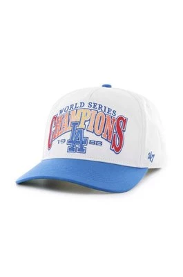 47 brand czapka z daszkiem bawełniana MLB Los Angeles Dodgers kolor biały z aplikacją BCWS-ARCHH12CTP-WH88