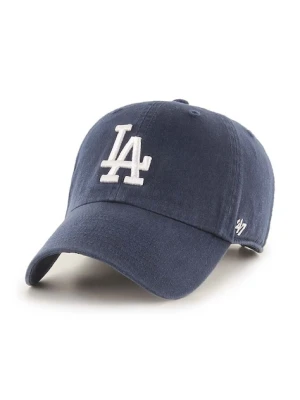 47 brand czapka z daszkiem bawełniana MLB Los Angeles Dodgers kolor granatowy z aplikacją