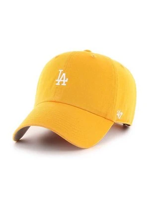 47 brand czapka z daszkiem bawełniana MLB Los Angeles Dodgers kolor żółty z aplikacją