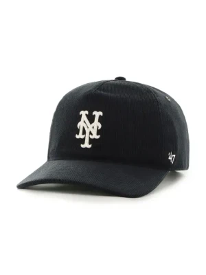 47 brand czapka z daszkiem bawełniana MLB New York Mets kolor czarny gładka B-TCDLC16IWP-BK