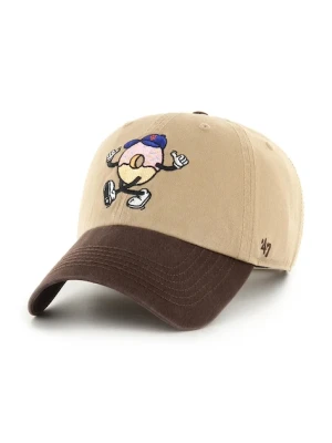 47 brand czapka z daszkiem bawełniana MLB New York Mets kolor zielony B-CARCU16GWS-KH