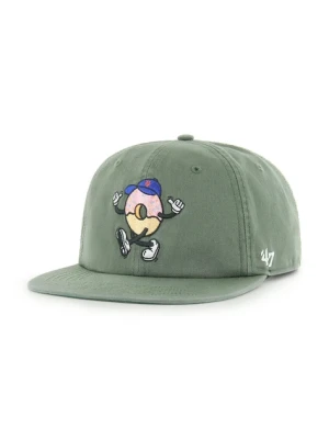 47 brand czapka z daszkiem bawełniana MLB New York Mets kolor zielony B-CARRL16GWP-MS