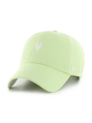 47 brand czapka z daszkiem bawełniana MLB New York Mets kolor zielony gładka B-CSBCU16GWS-F1