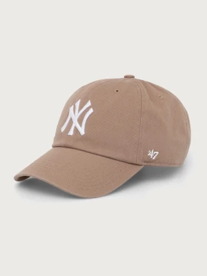 47 brand czapka z daszkiem bawełniana MLB New York Yankees beżowy