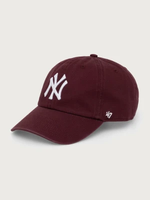 47 brand czapka z daszkiem bawełniana MLB New York Yankees bordowy