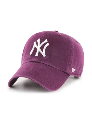 47 brand czapka z daszkiem bawełniana MLB New York Yankees fioletowy
