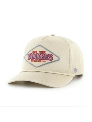 47 brand czapka z daszkiem bawełniana MLB New York Yankees kolor beżowy B-CAIRN17DHP-K0