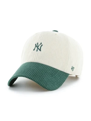 47 brand czapka z daszkiem bawełniana MLB New York Yankees kolor beżowy B-TCBRT17EWS-NT