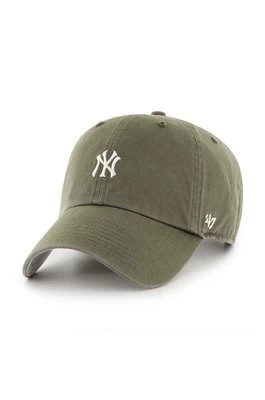47 brand czapka z daszkiem bawełniana MLB New York Yankees kolor brązowy z aplikacją B-BSRNR17GWS-SWA