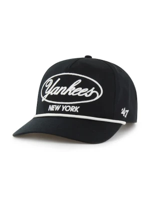 47 brand czapka z daszkiem bawełniana MLB New York Yankees kolor czarny B-FDLRF17CNP-BK