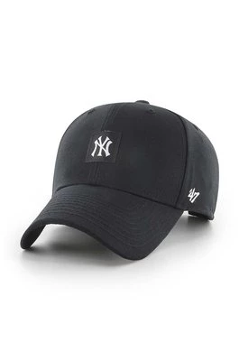 47 brand czapka z daszkiem bawełniana MLB New York Yankees kolor czarny z aplikacją B-CMPSP17GWP-BK