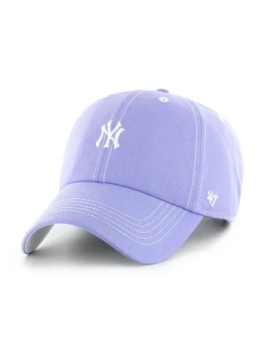 47 brand czapka z daszkiem bawełniana MLB New York Yankees kolor fioletowy gładka B-CSBCU17GWS-LV