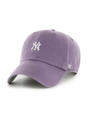 47 brand czapka z daszkiem bawełniana MLB New York Yankees kolor fioletowy z aplikacją B-BSRNR17GWS-IIA