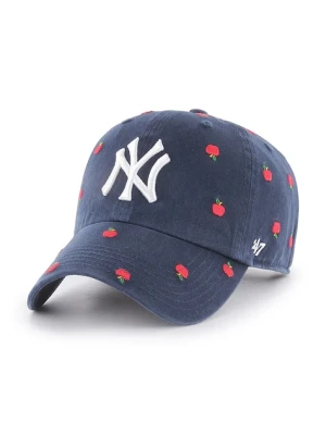 47 brand czapka z daszkiem bawełniana MLB New York Yankees kolor granatowy B-CNFTI17GWS-NYD
