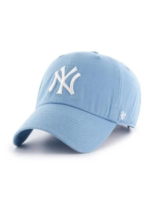 47 brand czapka z daszkiem bawełniana MLB New York Yankees kolor niebieski z aplikacją B-RGW17GWSNL-COA