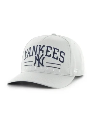 47 brand czapka z daszkiem bawełniana MLB New York Yankees kolor szary z aplikacją B-RSCOE17GWP-GY
